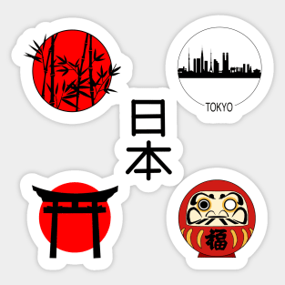 Japan symbols Sticker